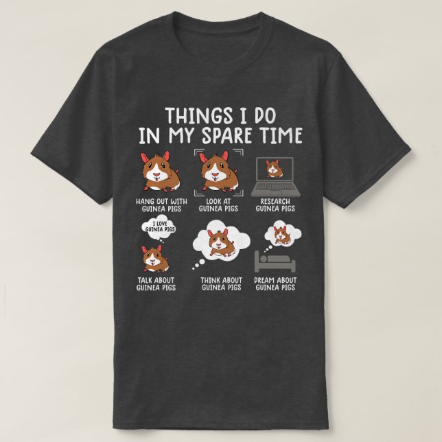 Camiseta funny guinea pig  srcastic humor guinea pig pet lo (Frente do Design)
