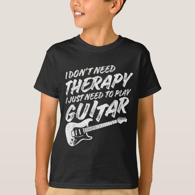 Camiseta Funny Guitar Player I Just Need To Play Guitar Vin (Frente)