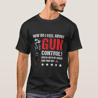 Camiseta Funny Gun Control Dizendo Emenda Ao Segundo Pro Gu