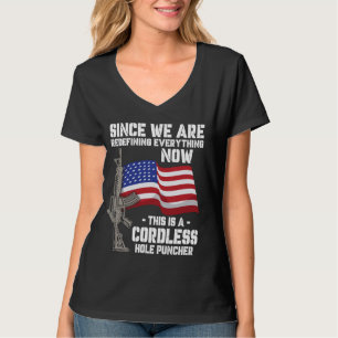 Camiseta Funny Gun Lover Corno Puncher Vintage Amer