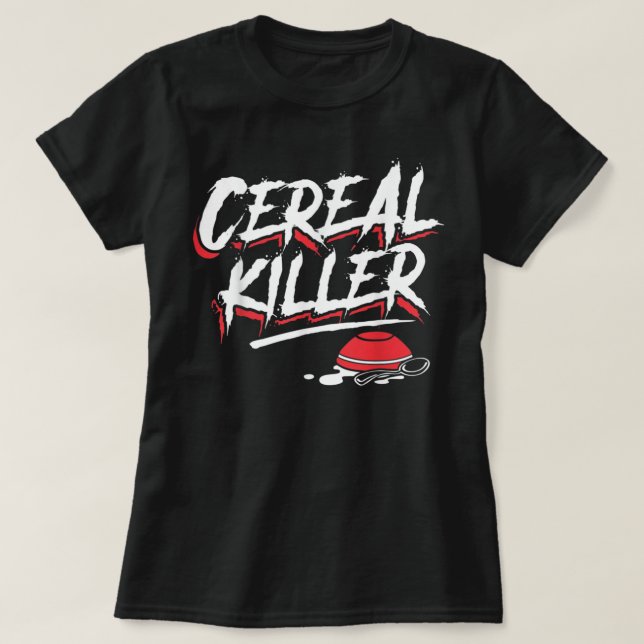 Camiseta Funny Halloween Costume - Cereal Killer (Frente do Design)