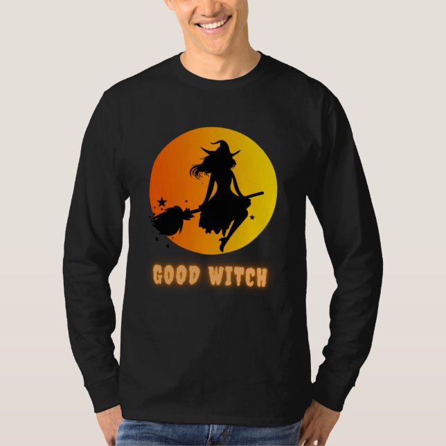 Camiseta Funny Halloween Costume T-shirt with the Good Witc (Frente)