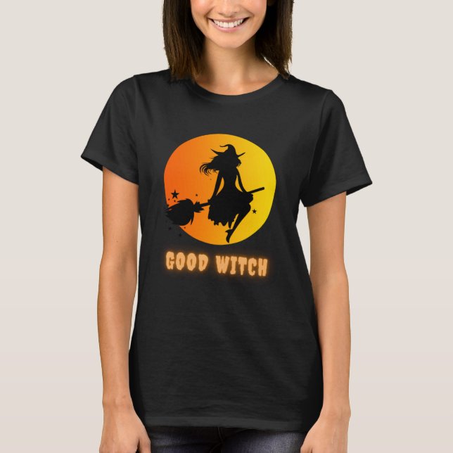 Camiseta Funny Halloween Costume T-shirt with the Good Witc (Frente)