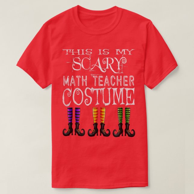 Camiseta Funny Halloween Math Teacher Costume T 2600 (Frente do Design)