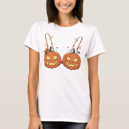 Camiseta Funny Halloween Pumpkin Bra halloween costume