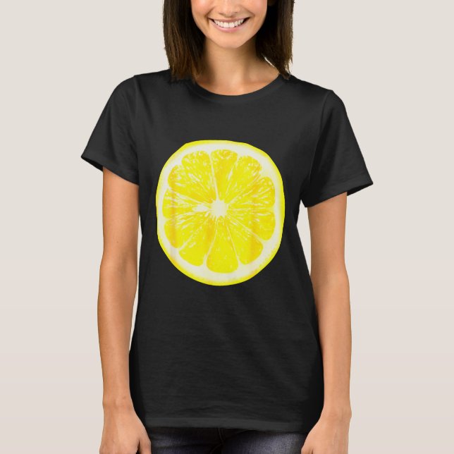 Camiseta Funny Halloween Yellow Lemon Costume Fruit Costume (Frente)