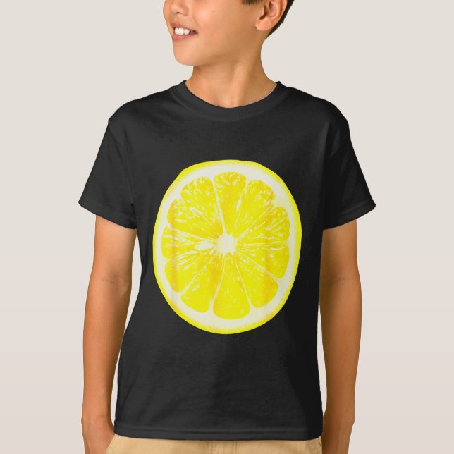Camiseta Funny Halloween Yellow Lemon Costume Fruit Costume (Frente)