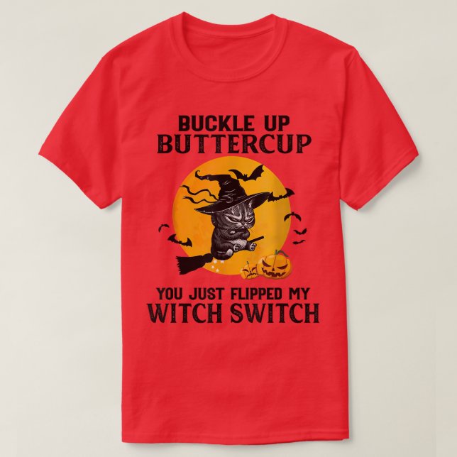 Camiseta Funny Halloween You Just Flipped My Witch Switch C (Frente do Design)