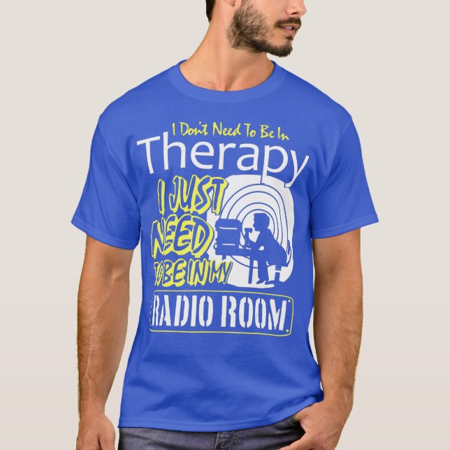 Camiseta Funny Ham Radio Shirt Therapy Shortwave Amateur (Frente)