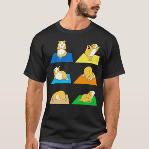Camiseta Funny Hamster Yoga Guiné Pig Rodent New Premium