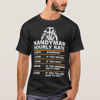 Camiseta Funny Handyman hourly rate repairman craftman gift