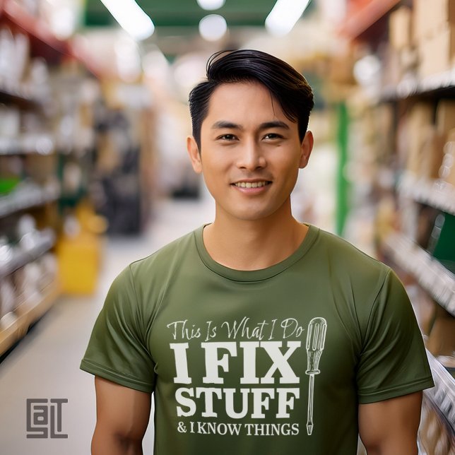 Camiseta Funny Handyman T-Shirt This Is What I Do I Fix Stu (Criador carregado)