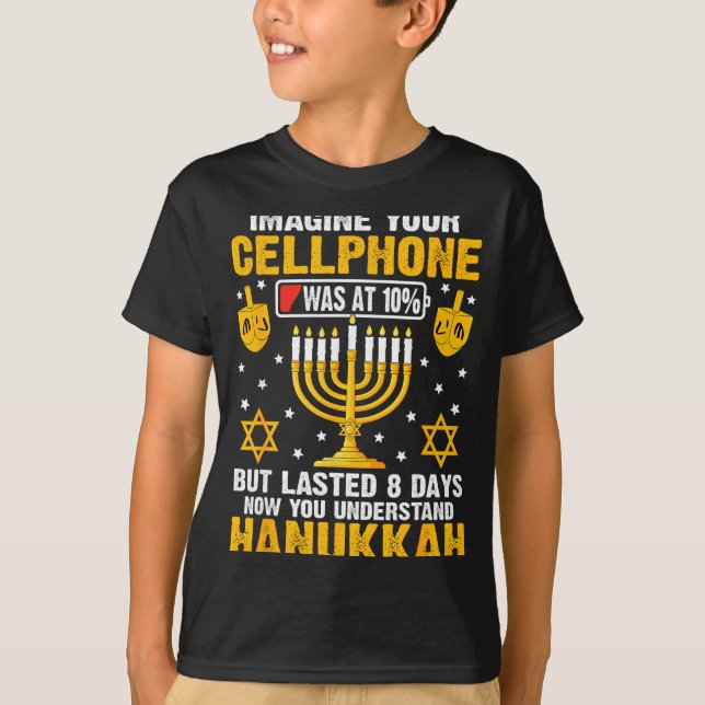 Camiseta Funny Hanukkah Imagine Your Cellphone Chanukah Jew (Frente)