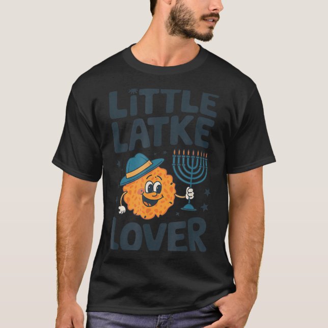 Camiseta Funny Hanukkah Little Latke Jewish Family Kids Mat (Frente)