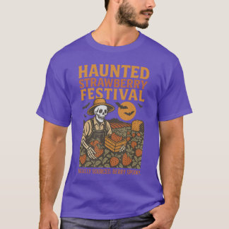 Camiseta Funny Haunted Strawberry Festival Summerween Skele