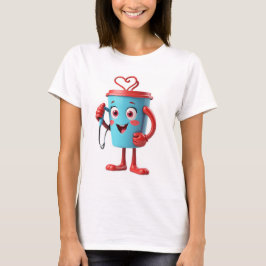 Camiseta Funny Heart Coffee Tee