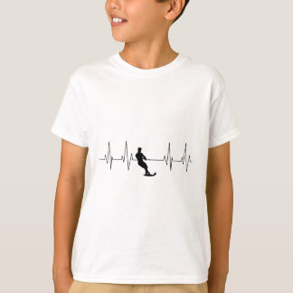 Camiseta Funny Heartbeat Waterski Art Cool Water Skier Athl