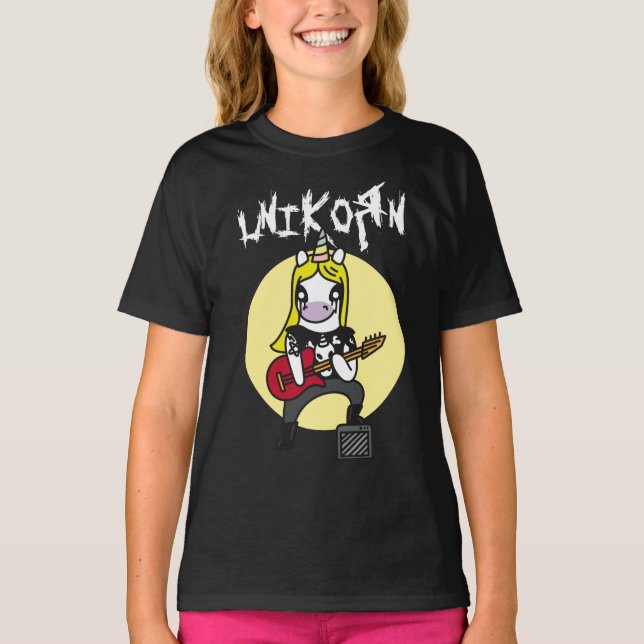 Camiseta Funny Heavy Metal Unicorn (Frente)
