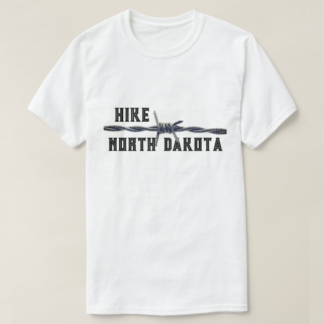 Camiseta Funny Hike "your state" & Barbed Wire T-Shirt (Frente do Design)