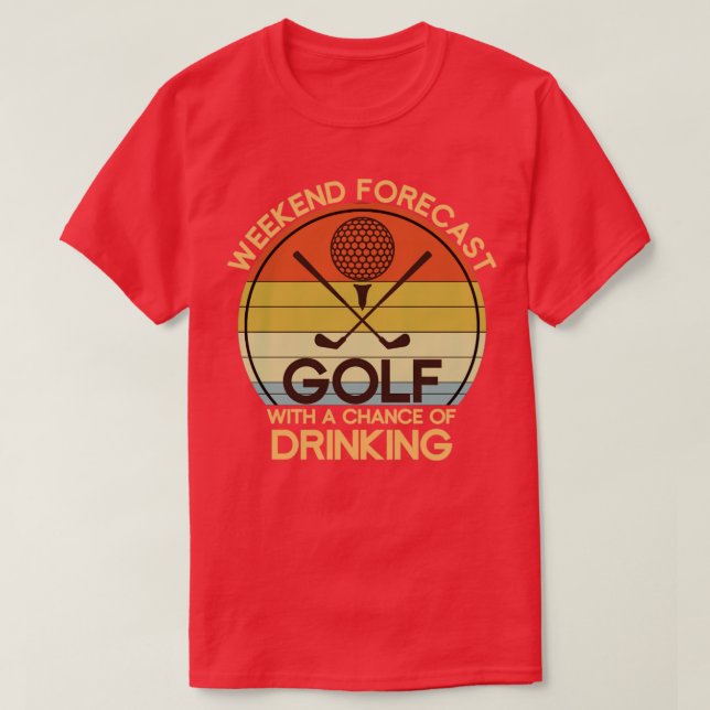Camiseta Funny Hobby Golfer Gift Drinking Golf (Frente do Design)
