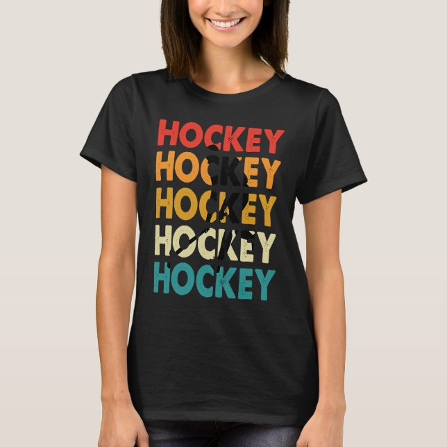 Camiseta Funny Hockey Frisbee Retro Vintage  1 (Frente)