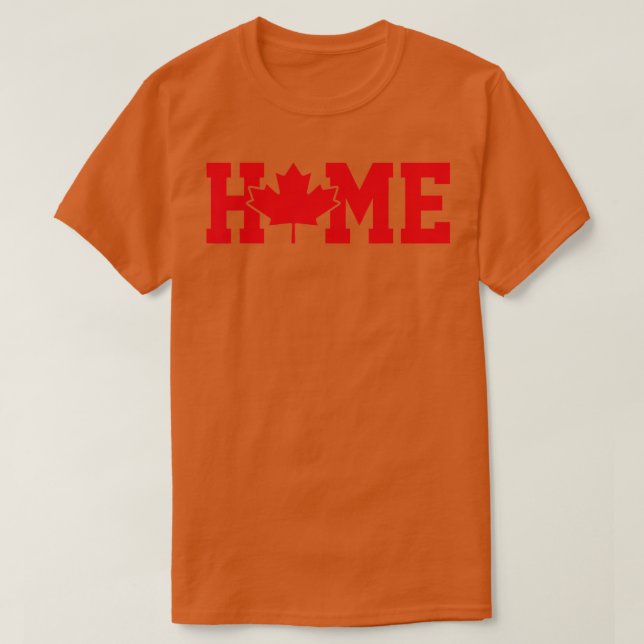 Camiseta Funny Home Canada Day Mapeando Folha Raízes Canadi (Frente do Design)