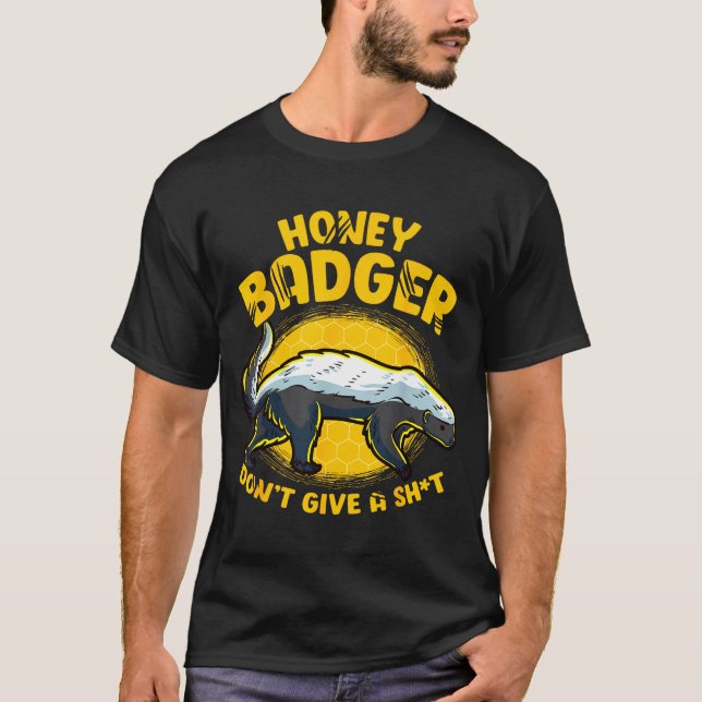 Camiseta Funny Honey Badger Don't Give A Sh-t Novelty Honey (Frente)