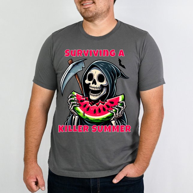 Camiseta Funny Horror Grim Reaper Watermelon Summerdal (Criador carregado)