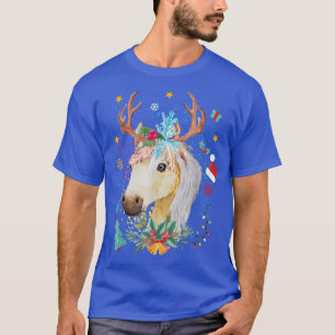 Camiseta Funny Horse Lover Baby Reindeer Horse Christm