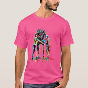 Camiseta Funny Horse Lover Horseback Andando Grap Equestre