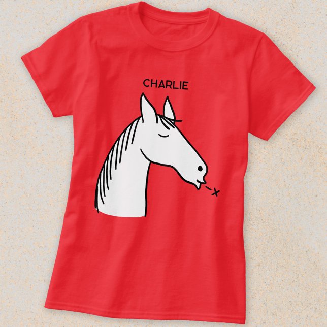 Camiseta Funny Horse Personalizado (Criador carregado)