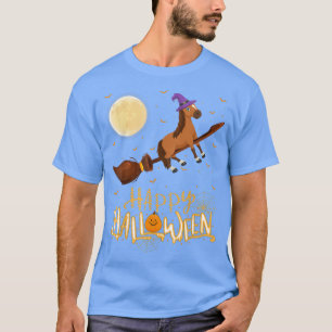 Camiseta Funny Horse Ride Witch Shot Horse Halloween