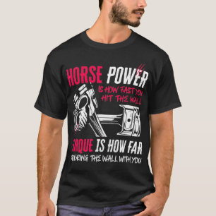 Camiseta Funny Horsepower E Torque Power Mechanic