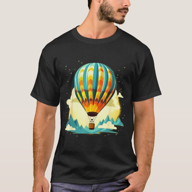 Camiseta Funny Hot Air Balloon For New Adventures Lovers  (Frente)
