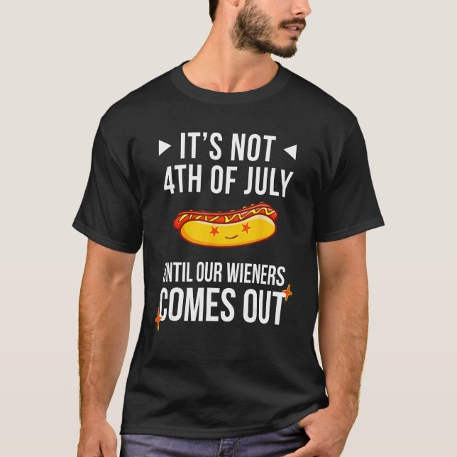 Camiseta Funny Hotdog 4th Of July For Friends Men Women Boy (Frente)