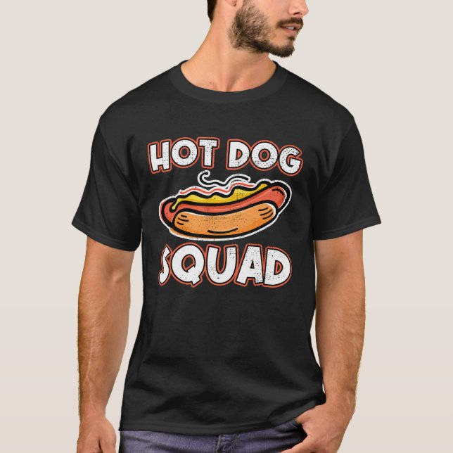 Camiseta Funny Hotdog Squad Hotdog Friends Hotdog Sandwich (Frente)