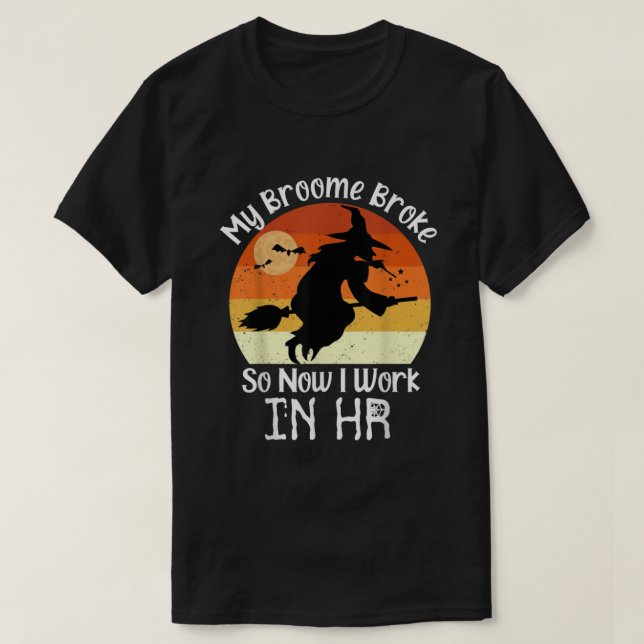 Camiseta Funny HR Witch Human Resources Halloween Costume  (Frente do Design)