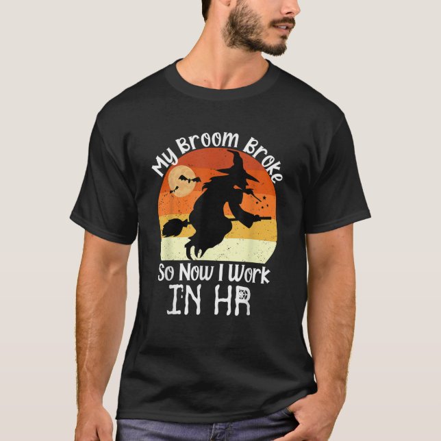 Camiseta Funny HR Witch Human Resources Halloween Costume (Frente)