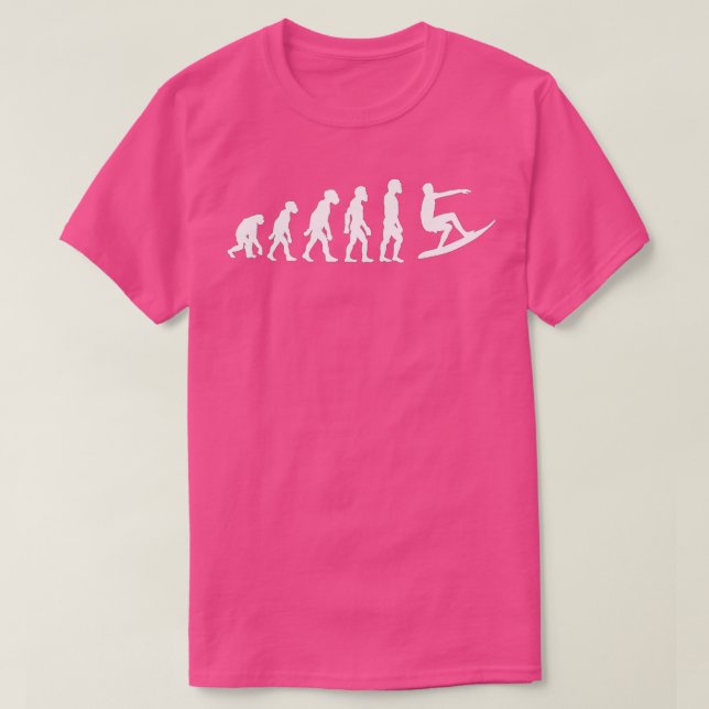 Camiseta Funny Human Surfing Evolution Surfer Wave Beach Su (Frente do Design)