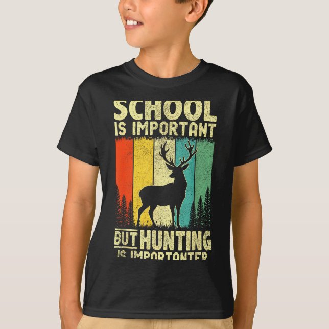 Camiseta Funny Hunting Tee For Boys Men Deer Hunting Hunter (Frente)