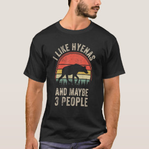 Camiseta Funny Hyena Design Art Graphic Hyenas Zoo Animal L