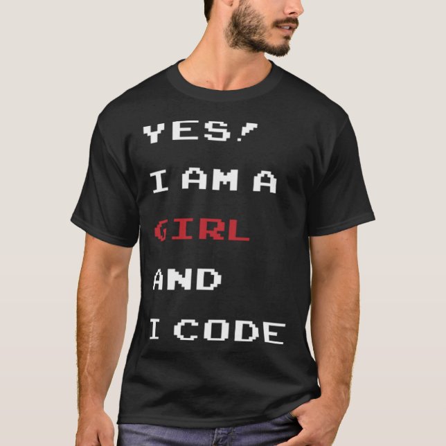 Camiseta Funny I am a code girl Computer Programmer, develo (Frente)