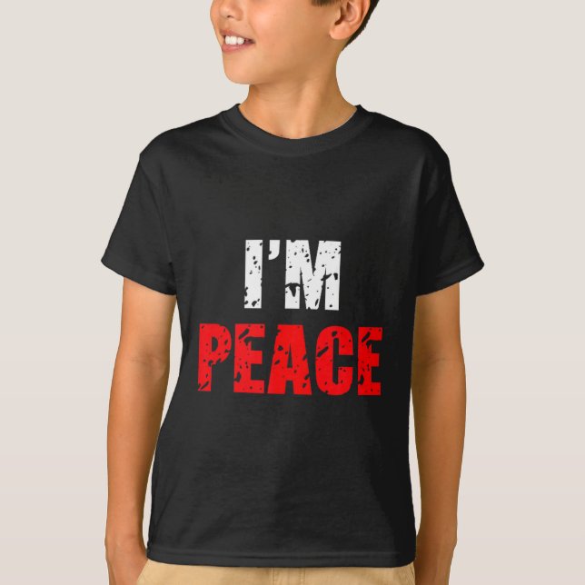 Camiseta Funny I Come In Peace I’m Peace Matching Couple Lo (Frente)