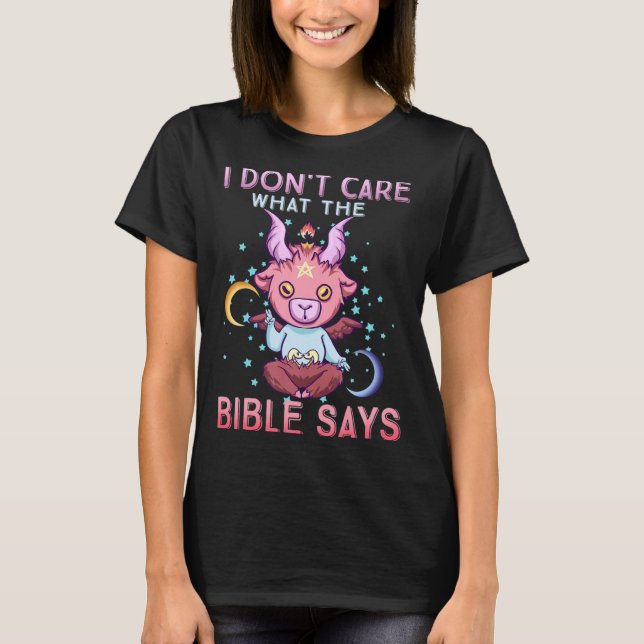 Camiseta Funny I Dont Care What Bible Says  (Frente)