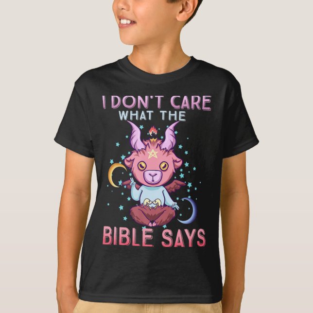 Camiseta Funny I Dont Care What Bible Says  (Frente)