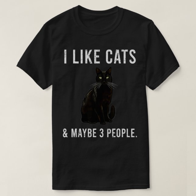 Camiseta Funny I Like Bombays Cats And Maybe 3 People  (Frente do Design)