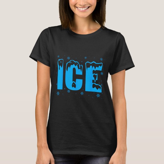 Camiseta Funny Ice Costume Halloween 2024 Family Matching  (Frente)