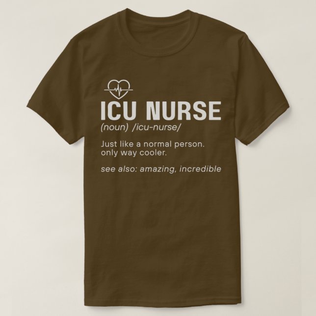 Camiseta Funny ICU Nurse Definition Hospital RN Medical Int (Frente do Design)