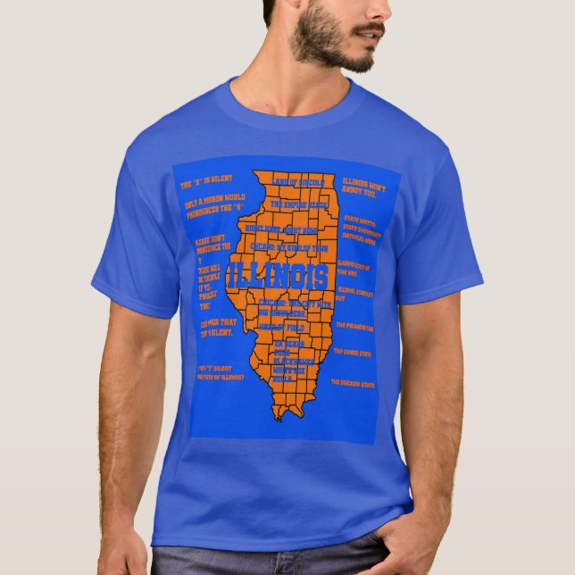 Camiseta Funny Illinois design (Frente)