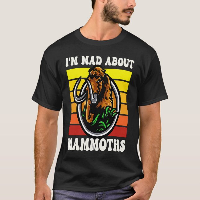 Camiseta Funny I'm Mad Woolly Mammoths Sunset (Frente)